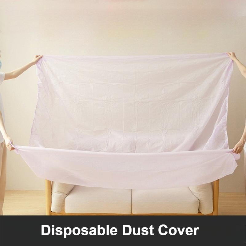 Multi-Purpose Disposable Dust Cover 1-6 Pcs with Elastic Edges Dustproof Waterproof for Sofa/Desk/chairs Home Renovation Covers