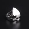Wedding Rings Silver Color Alien Stainless Steel Wedding Rings for Men Women