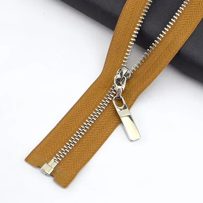 2/5Pcs 3# 40-70cm Open-end Metal Zippers for Sewing Jacket Coat Zipper Tapes Clothes Tent Zip Repair Kit DIY Garment Accessories