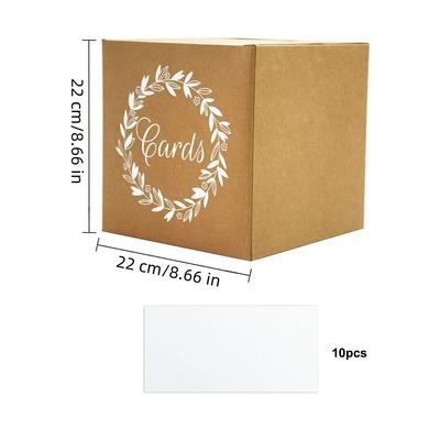 Storage Box White Black Wedding Card Box Blessing Elegant Voting Card Box DIY Crafts Cardboard Gift Card Box Anniversaries