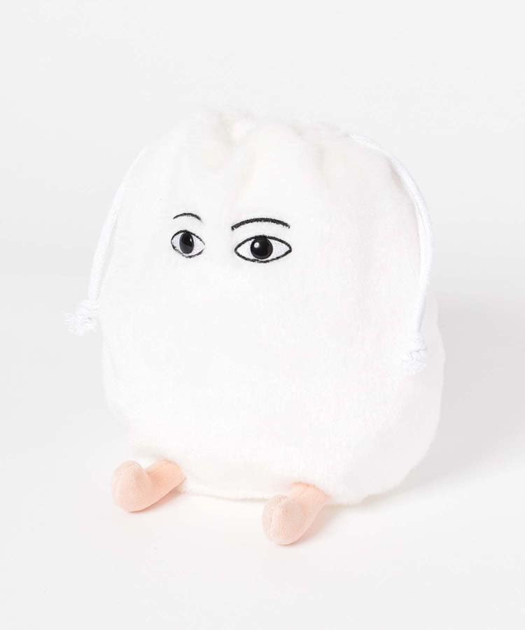 Bleu Bleuet Medjed Plush Drawstring Bag