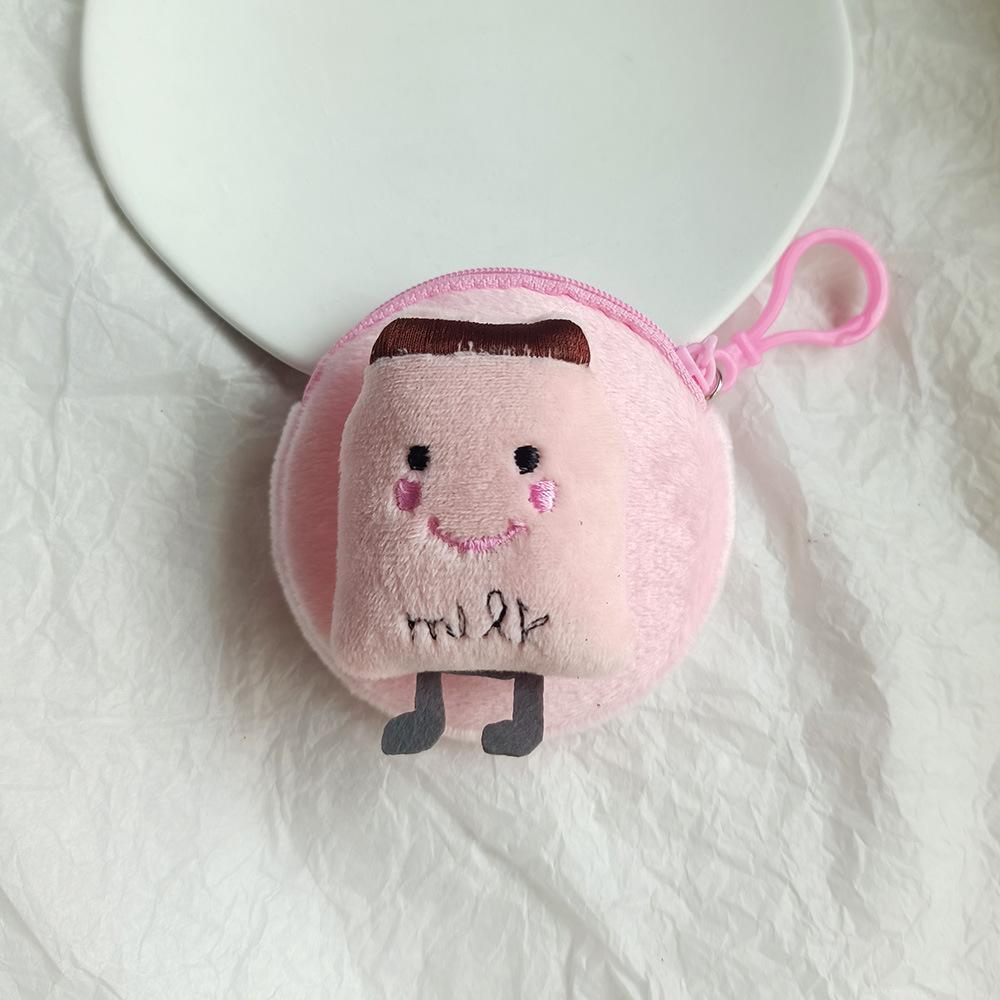Creative Purse Cartoon Frog Animal Cute Zipper Plush Three-dimensional Coin Purse Pouch Purse Earphone Wallet Key Bag