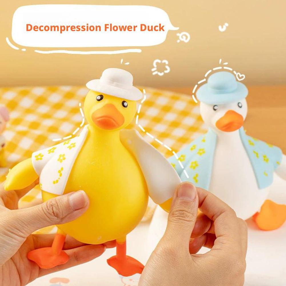 Dress Up Duck Squeeze Fun Toy To Vent Relieve Stress Cartoon Can Animal Funny Decompression Clo H7U3