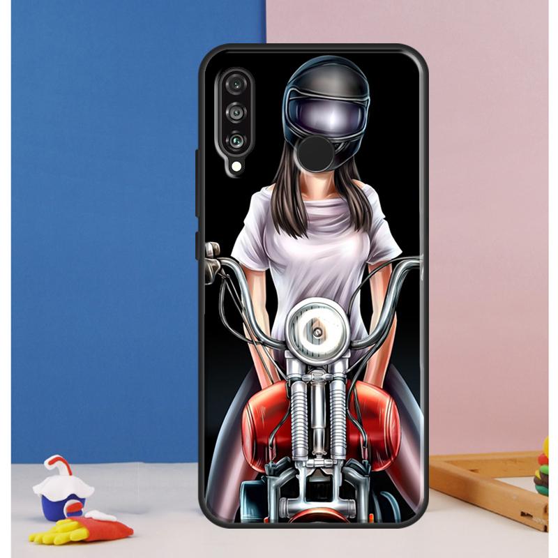 Motorradmädchen Anime Hülle Für Huawei Nova 10 9 SE 8i 11i 12i 12s Y60 Y61 Y70 Y90 Y72 Y73 Y91 P60 Pro P30 P40 Lite