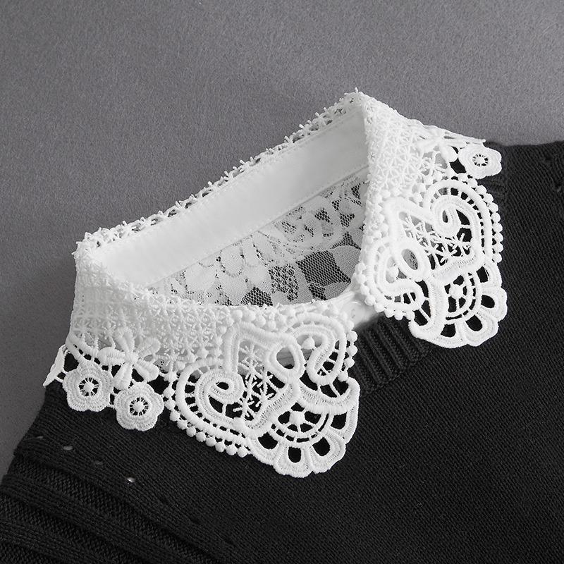 Women Lace Embroidery Lace Detachable Lapel Fake Collar Shirt  False Collar Woman Removable False Blouse Nep Kraagie