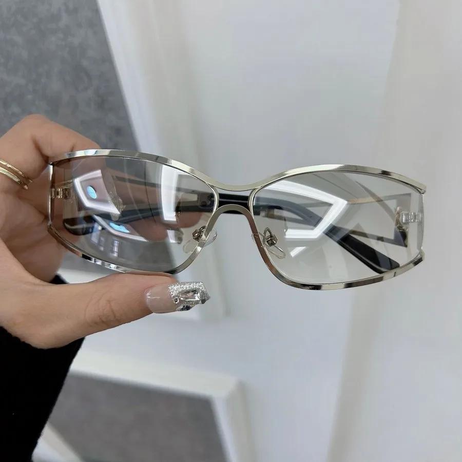 Óculos de Sol Femininos da Moda Masculinos Quadrados Vintage Armação Grande Óculos de Sol Elegantes Espelhados Pretos Retrô Oculos