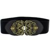 Trendy Womens Black Stretch Waist Belt Offering A Slender Look With Versatile Wear Options
