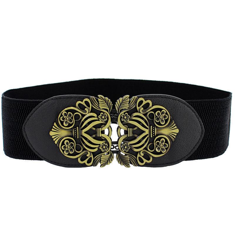 Trendy Womens Black Stretch Waist Belt Offering A Slender Look With Versatile Wear Options