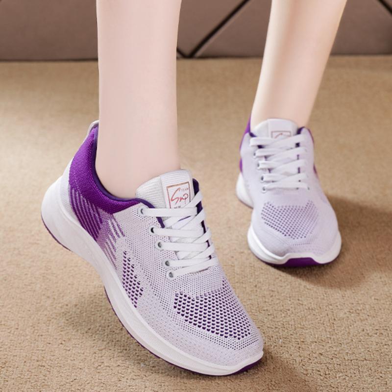 Summer Women's Shoes Breathable Flying Mesh Shoes Fashion Sports Shoes