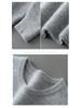 Men's 100% Australian Wool Round Neck Sweater - Skin-Friendly Business Casual Knitwear for Autumn/Winter.