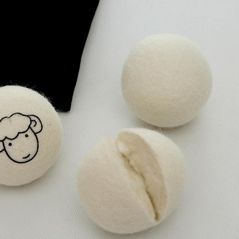 Wool Dryer Balls for Fluffy, Anti-static, Quick-dry Laundry