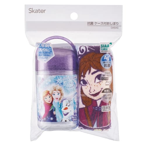 Skater Wet Towel Set with Case, Kids', Made In Japan, Disney Frozen, 25cm, Girls', OA5AG-A