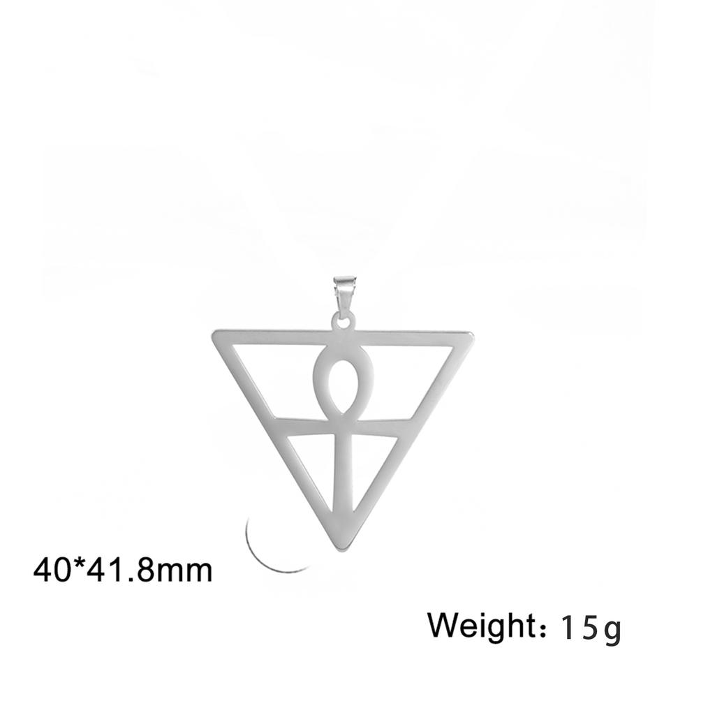 LIKGREAT Egyptian Ankh Cross Egypt Eye Pendant for Necklace Earrings Stainless Steel Eye of Horus Charms for Jewelry Making DIY