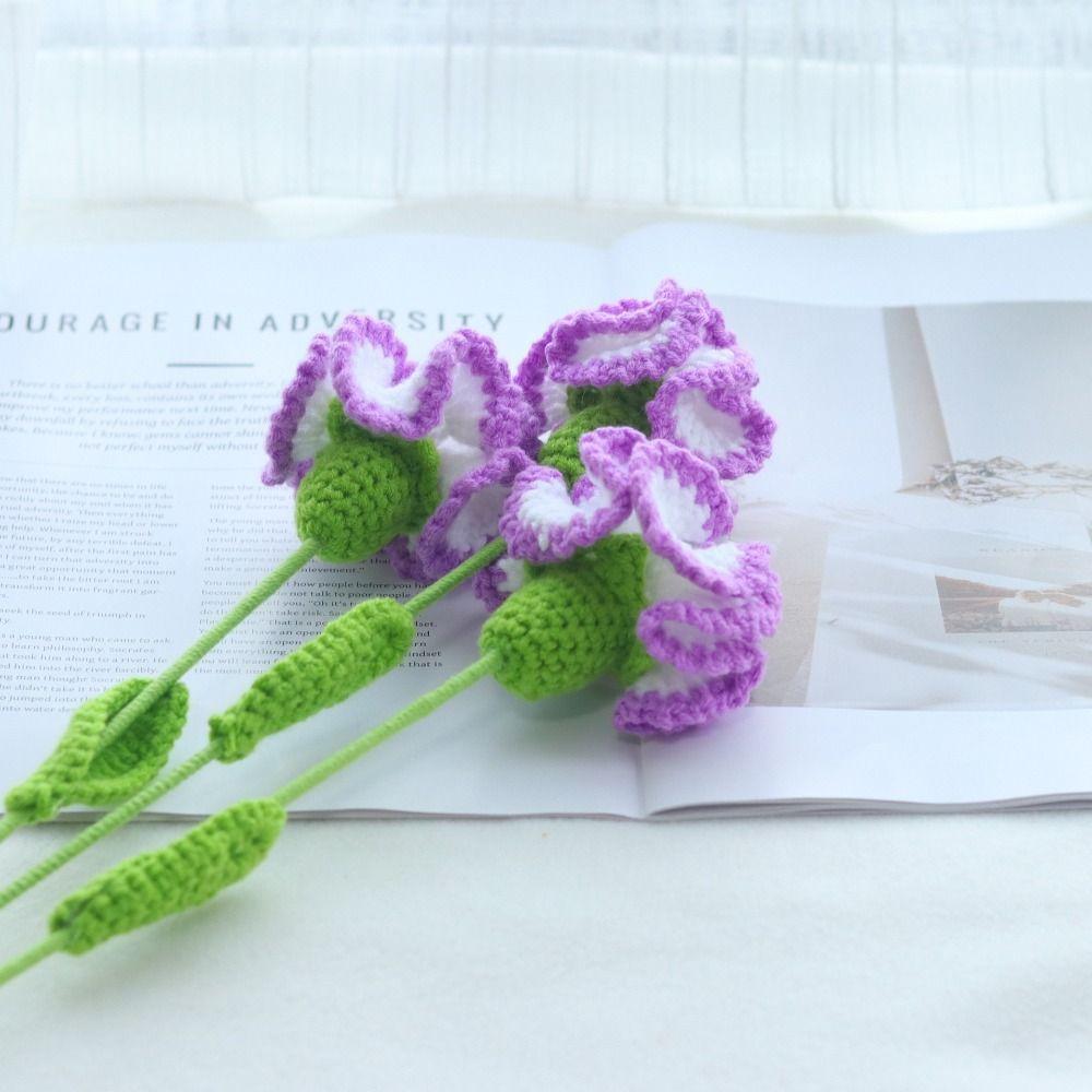 Creative Wool Carnation Bouquet Hand Crocheted Colorful Crocheted Flower Wool Woven Flower Girlfriends