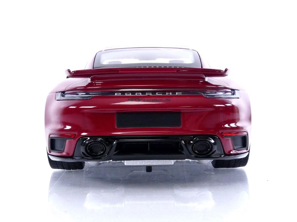 Minichamps Scale Porsche 911 Turbo S Coupe Sport Design 2021 Red 1/18 (992)