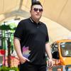 Extra dickes und extra großes, lockeres Kurzarm-T-Shirt für Herren mit Revers, Poloshirt, halbärmeliges T-Shirt mit Kragen, Übergröße, Sommerkleid in Übergröße