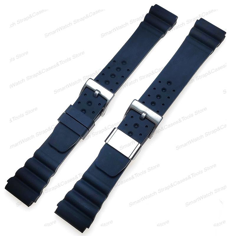 Silicone Watch Straps 18mm 20mm 22mm Waterproof Diver Rubber Watchband for Men Sport Replacement Bracelet Belt Watch Accessories