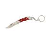 Portable Stainless Steel Mini Folding Knife, Colored Wood Handle Keychain, Durable EDC Tool for Camping & Everyday Carry