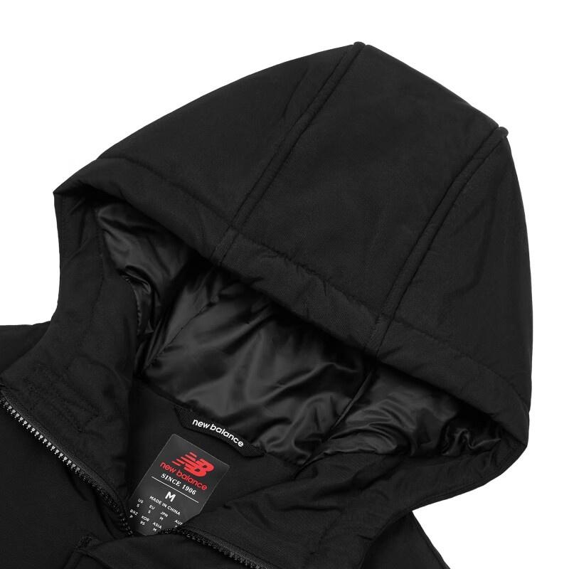 New Balance Logo Puffer Down Jacket Asia Sizing 'Black' Men's AMJ23340-BK