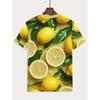 Men's 3D Printed Round Neck Casual T-shirt for Summer Wear Lightweight Breathable Trendy Vibrant Fresh Produce Element Pattern Printed T-shirt