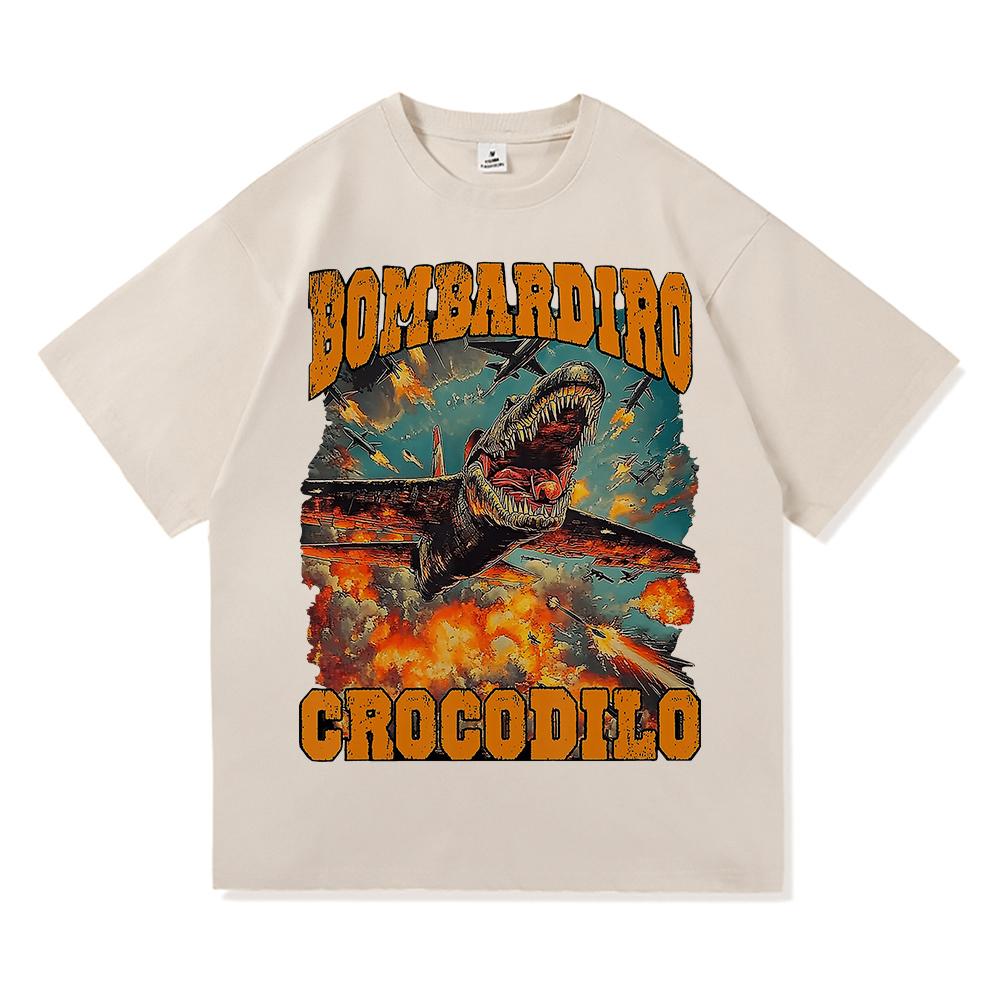 Brr Brr Patapim T Shirt Unisex Funny Italian Brainrot Meme Tshirt Cool Bombardiro Crocodillo Tralalero Tralala Cotton Tees Shirts