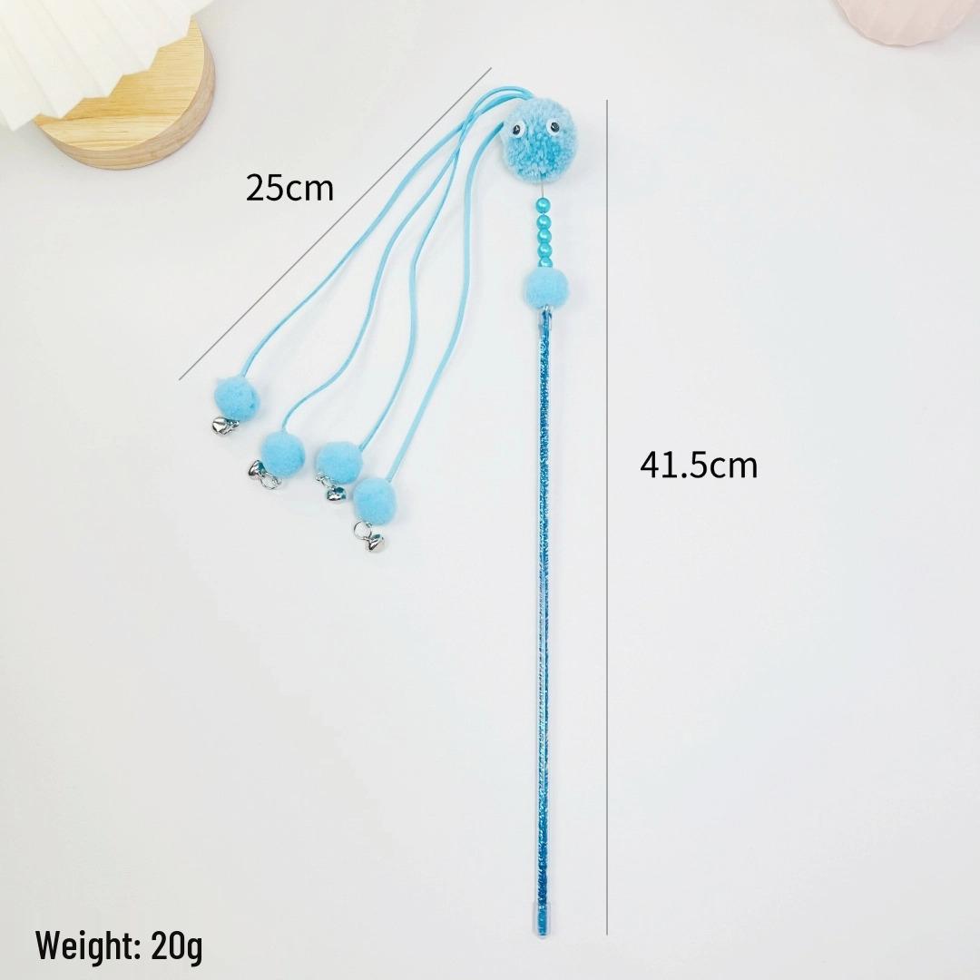 Little Monster Fairy Cat Teaser Toy - Bite-Resistant Long Handle Monster Flower Stick