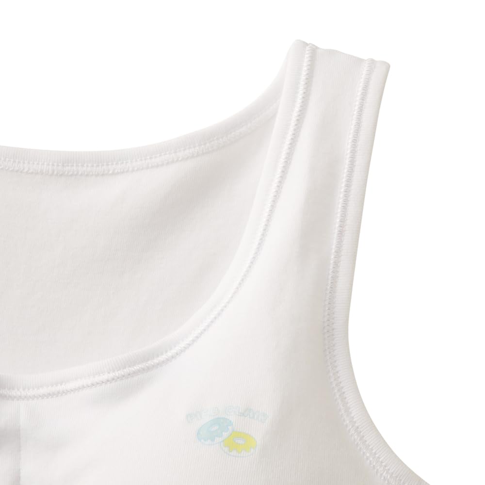 Gunze Tank Moisturizing Size 140 Girls' Top, Finish, 100% Cotton, White,