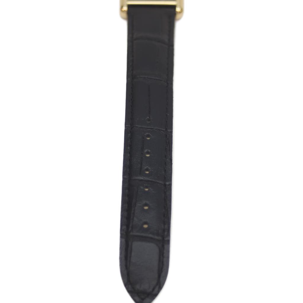 Cartier 1976-1981 925 Must Tank Vermeil LM Schwarzes Zifferblatt Handaufzugsuhren - goldGebraucht