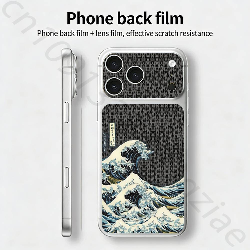 

Great Wave Kanagawa TICKET Decal Skin Wrap for iPhone 17 Pro/Pro max Protective Film for Back, Frame, Camera iPhone17pro