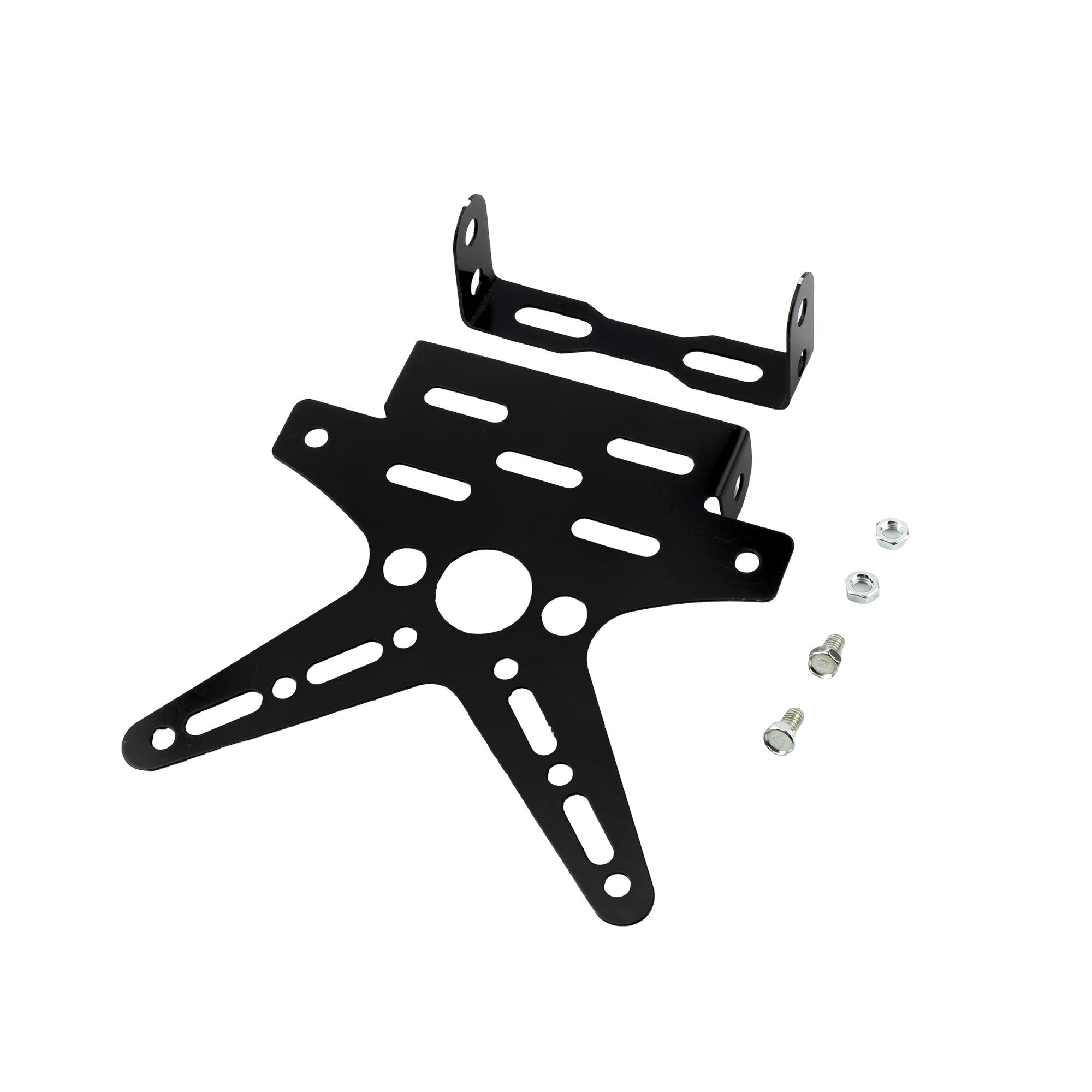 

Motocross License Plate Holder Mount Bracket Universal Motorcycle Aluminum Alloy Adjusted Registration Number Plate Cover чорний
