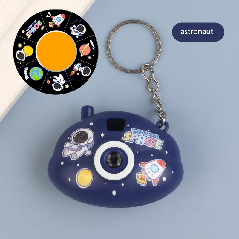 Creative Cute Cartoon Mini Camera Slideshow Light Projector Keychain Children's Toy Bag Pendant Accessories