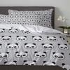 Cartoon Kawaii Panda Duvet Cover Bed Bedding Set Home Textile Quilt Cover Pillowcases Bedroom Double Bedding Set No Sheet