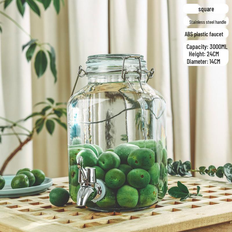 Glass Sealing Jar with Stainless Steel Buckle for Food Storage - Ideal for Tea, Grains, and Cereals In the Kitchen