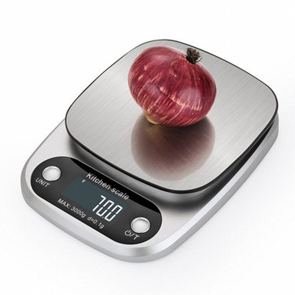 Rechargeable Stainless Steel Kitchen Scale for Baking and Coffee