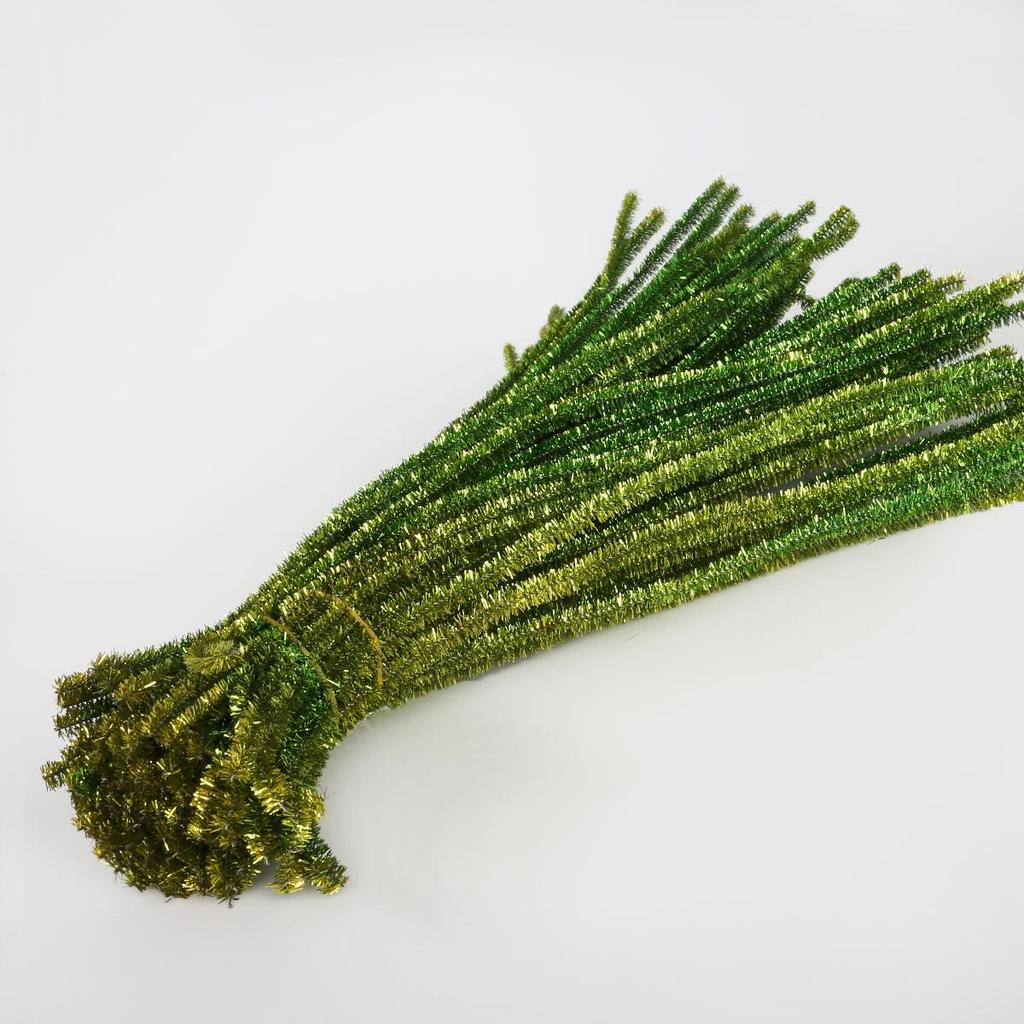 100Pcs Bright Silk Chenille Stem Twisted Rod Wool Root Fluffy Bar Iron Wire DIY Handcraft Twisting Decorations Pipe Cleaners Plush