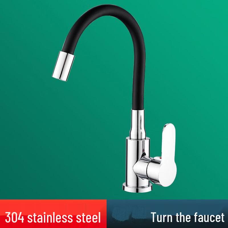 TLXT Glossy Hot & Cold Bathroom Basin Faucet