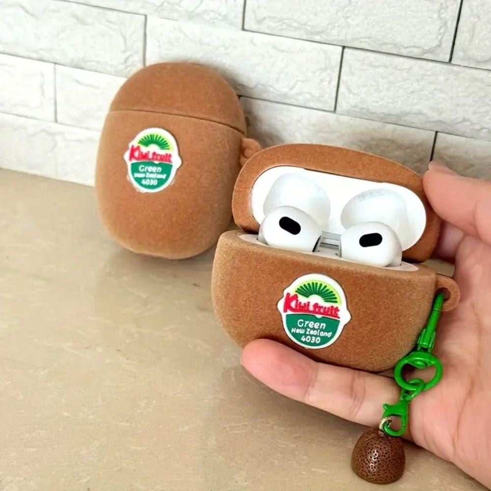 Anti-Fall Kiwi Fruit Earphone Case Dustproof Charging Box Shell for Airpods 4 3 2 1/ Pro/Pro2
