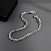 Fashion Punk Silver Color Double-layered Twisted Tangled Bracelet Hip Hop Personalized Minimalist Wrist Chain Jewelry Gift