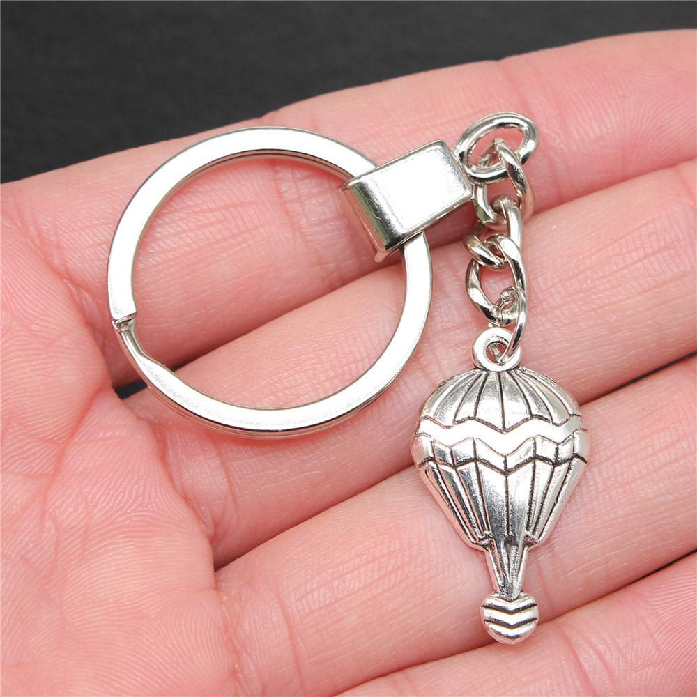 Punk Airplane Gear Steampunk Themed Antique Bronze Metal Keychain with 30mm Ring for Boys Bag Charm