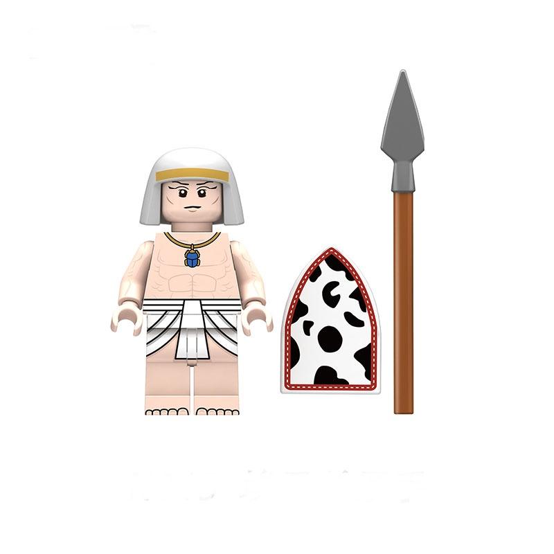 Children's Assembly Toy Intelligent And Educational Egyptian Spear Infantry Pharaoh Guard Building Blocks