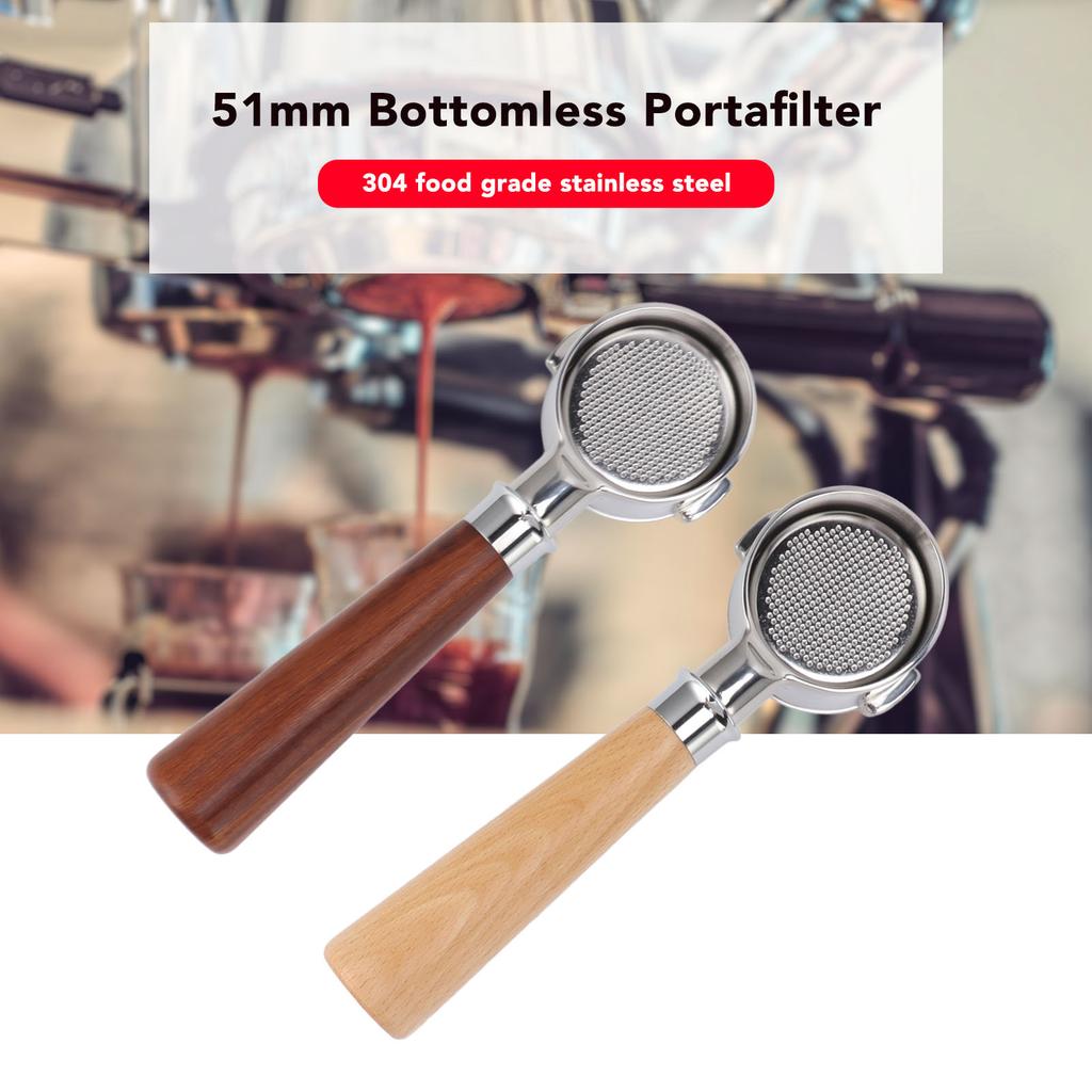 51mm Bottomless Portafilter 2 Ear Coffee Replacement Compatible with EC0310 Espresso Machine Maker