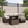 VidaXL Garden Lounge Set with Cushions 5 Pcs Brown Wicker 3268513
