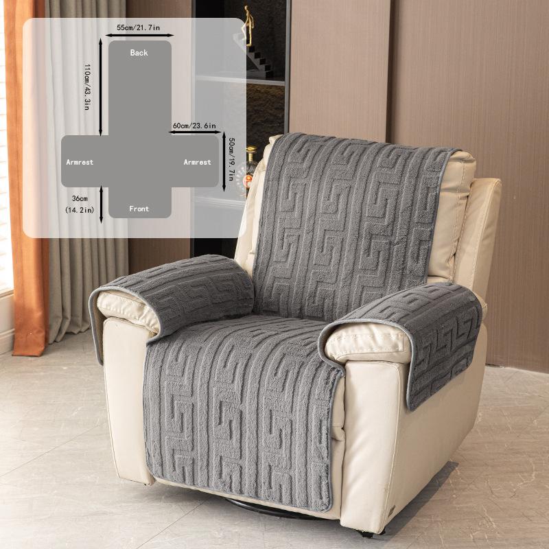 Luxury Comfortable Cotton Velvet Multifunctional Sofa Cushion Anti Slip Electric Recliner Mat Massage Chair, Sofa Cushion, Autumn and Winter Warm