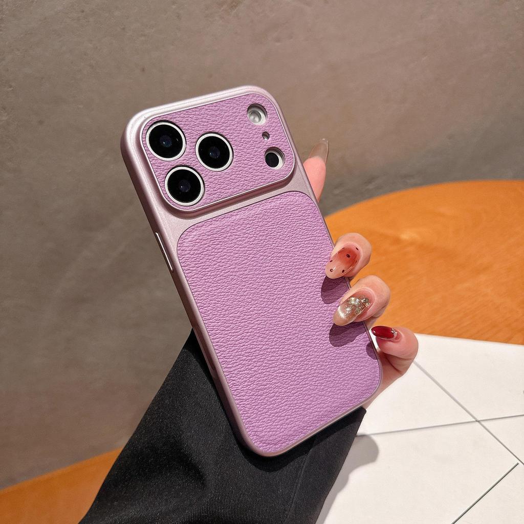 Imitation Leather Shell for iPhone 17 Pro Max - Drop-proof Protective Case with Niche Texture