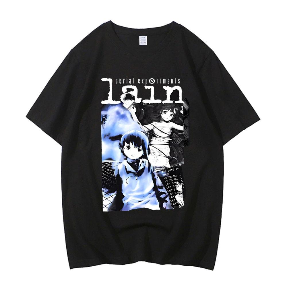 Serial Experiments Lain Cotton Shirt Teen Digital Korean Clothes Harajuku  2000s Y2k Shirt Graphic Aesthetic 80s Digital Gothic Hot Sale