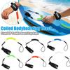 Coiled Bodyboarding Leash TPU Material Strong Cord Stand UP Paddle Board Leg Rope Stretchable for Fishing Tools Rods Strap