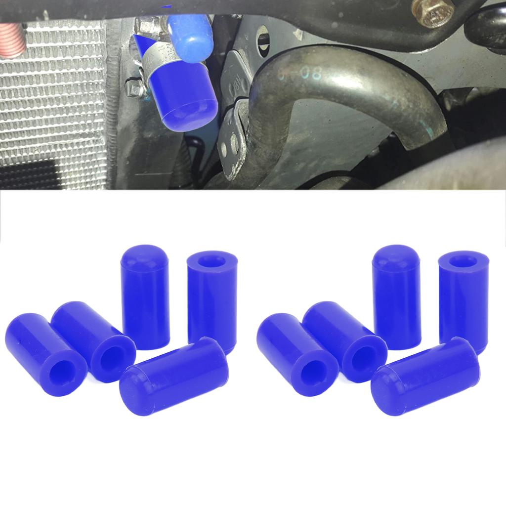 10 Pcs 6mm Vacuum Hose Silicone Wear Resistance Flexible Waterproof Auto Tubing Cover End Plug