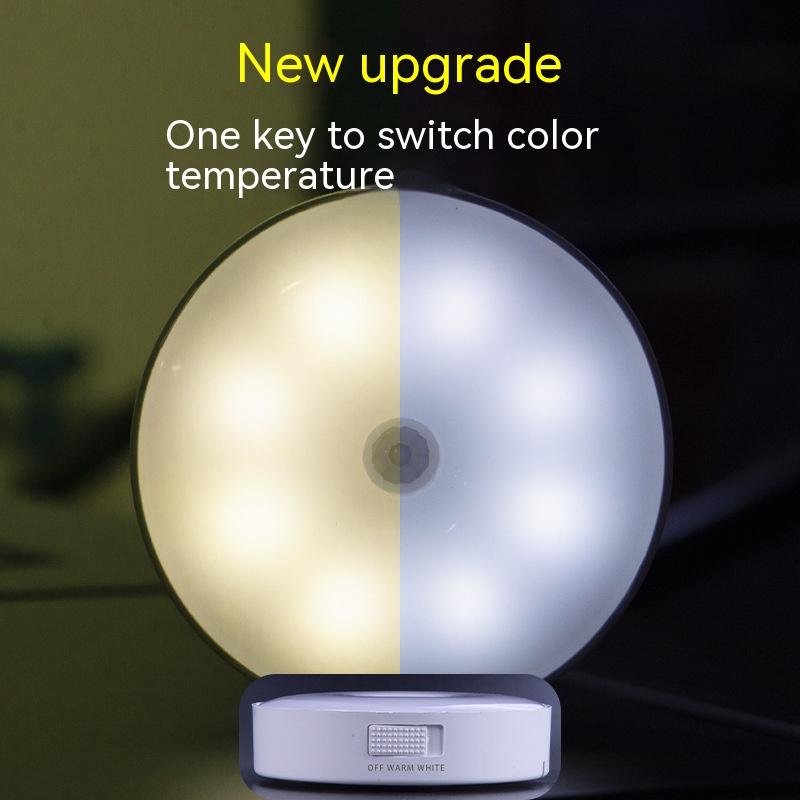 Motion Led Sensor Light Wireless Night Light Rechargeable Smart Wall-Mounted Body Induction Lamp Kitchen Bedroom Decor