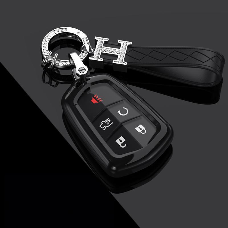 Cadillac XT5 Key Cover 2024: Luxury Full Coverage Shell with Hanging Buckle for Men & Women