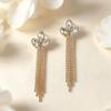 European Luxury Rhinestone Tassel Earrings - Elegant Jewelry for Women